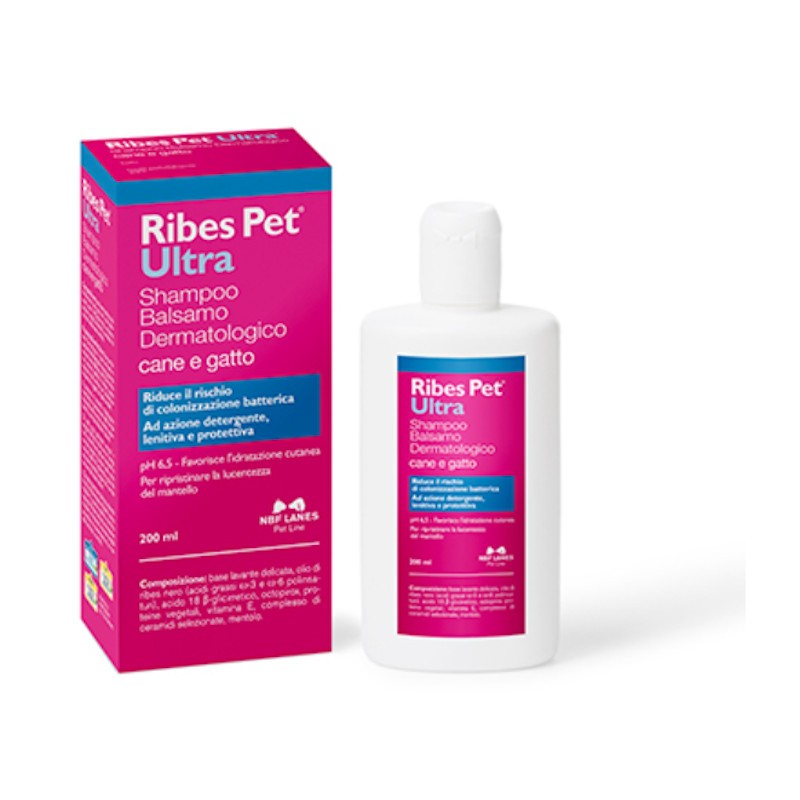 Nbf Ribes Pet Ultra Cane e Gatto Shampoo Balsamo Dermatologico