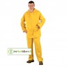 Completo Impermeabile giacca e pantalone giallo in PU-PVC