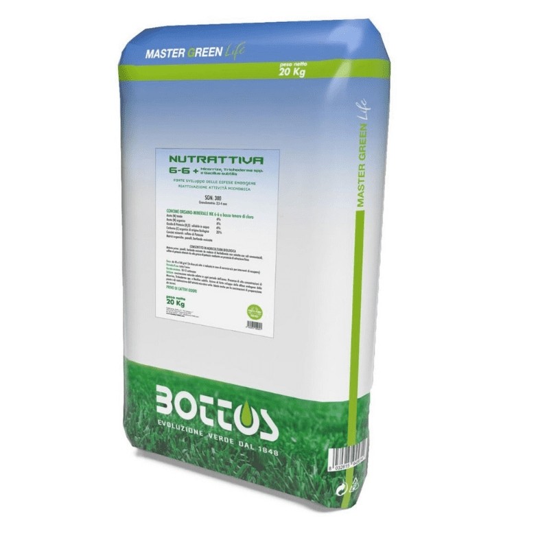 Bottos Nutrattiva fertilizzante organico naturale 6-2-6 + I.M.I. 20Kg