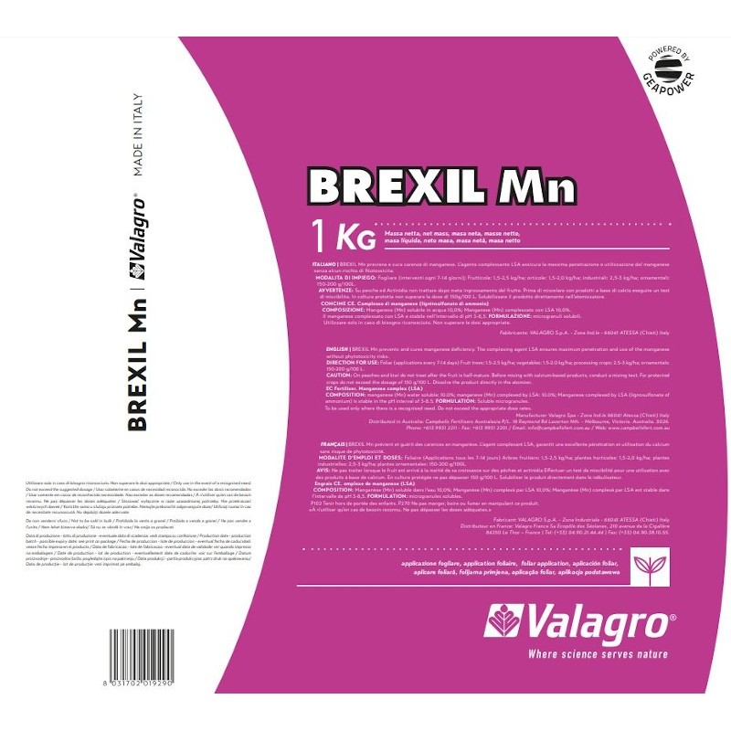 BREXIL Mn Valagro previene e cura carenze di manganese 5 kg