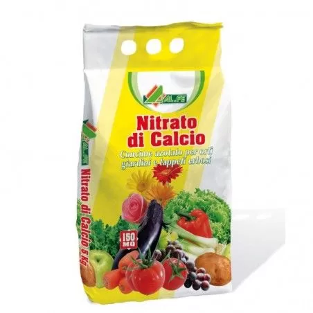 Nitrato di calcio Concime N15,5% per orto giardino e tappeto erboso 4 kg