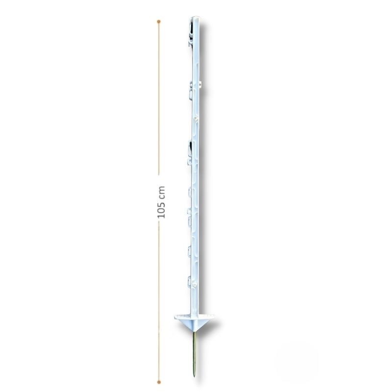 Paletto in Plastica L900 bianco eco per recinto elettrico