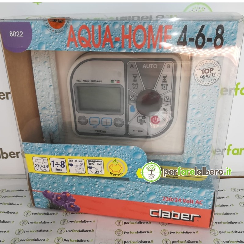 Programmatore Irrigazione Claber Aqua-Home 4-6-8 8022