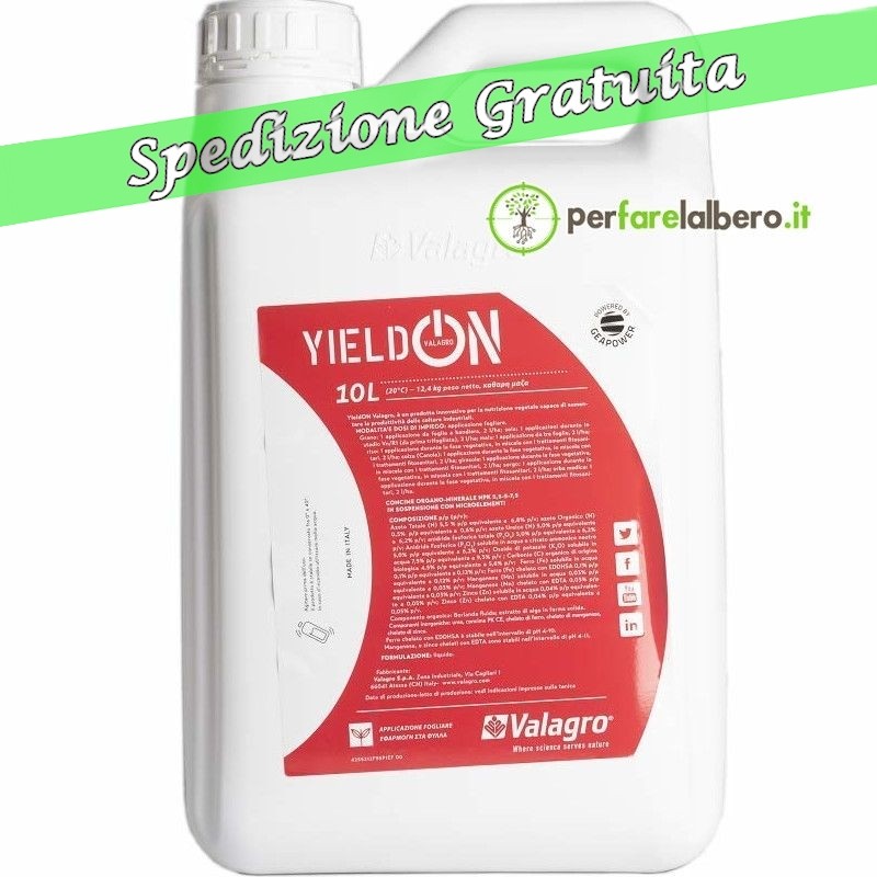 YieldOn Valagro biostimolante concime NPK 5,5 - 5 - 7,5 10 Litri