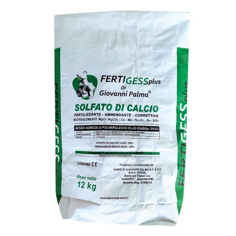 Fertigess plus fogliare gesso agricolo solfato di calcio - 12 kg