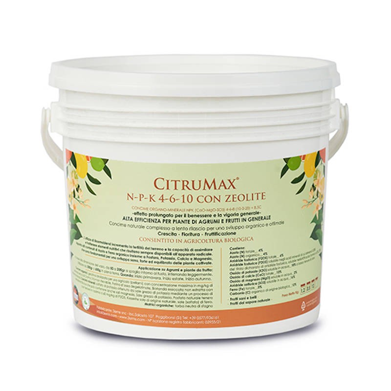 Citrumax 3Errrre NPK 4-6-10 Concime granulare naturale con Zeolite