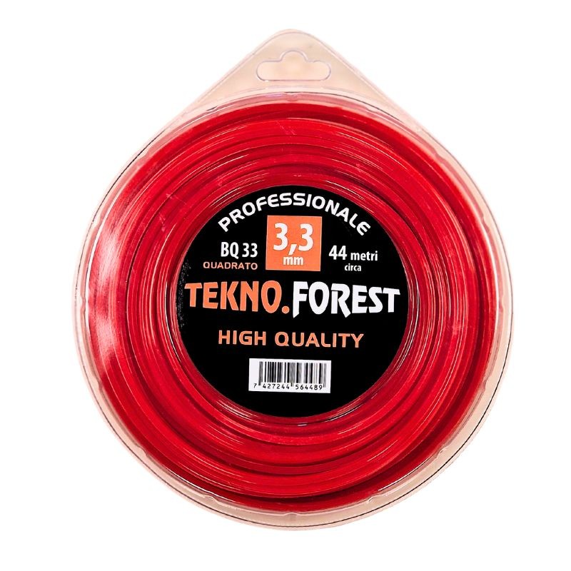 Filo per decespugliatore sez. quadrata d.3,3 mm Tekno.Forest 44 mt