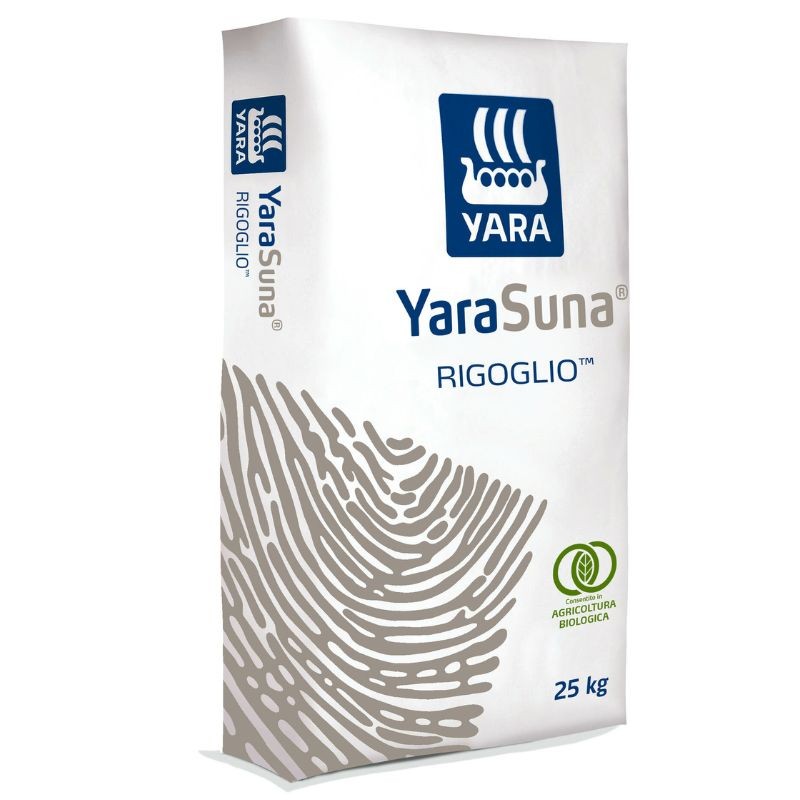 Yarasuna Rigoglio concime organo-minerale NPK 8.5.5+11 CaO. 25 kg