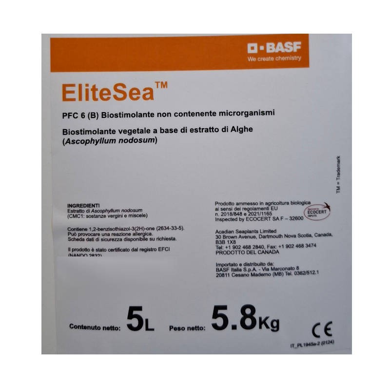 EliteSea Basf biostimolante con Ascophyllum nodosum 5Lt