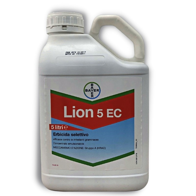 Lion 5 EC Bayer erbicida post emergenza Quizalofop-p-etile (Leopard)