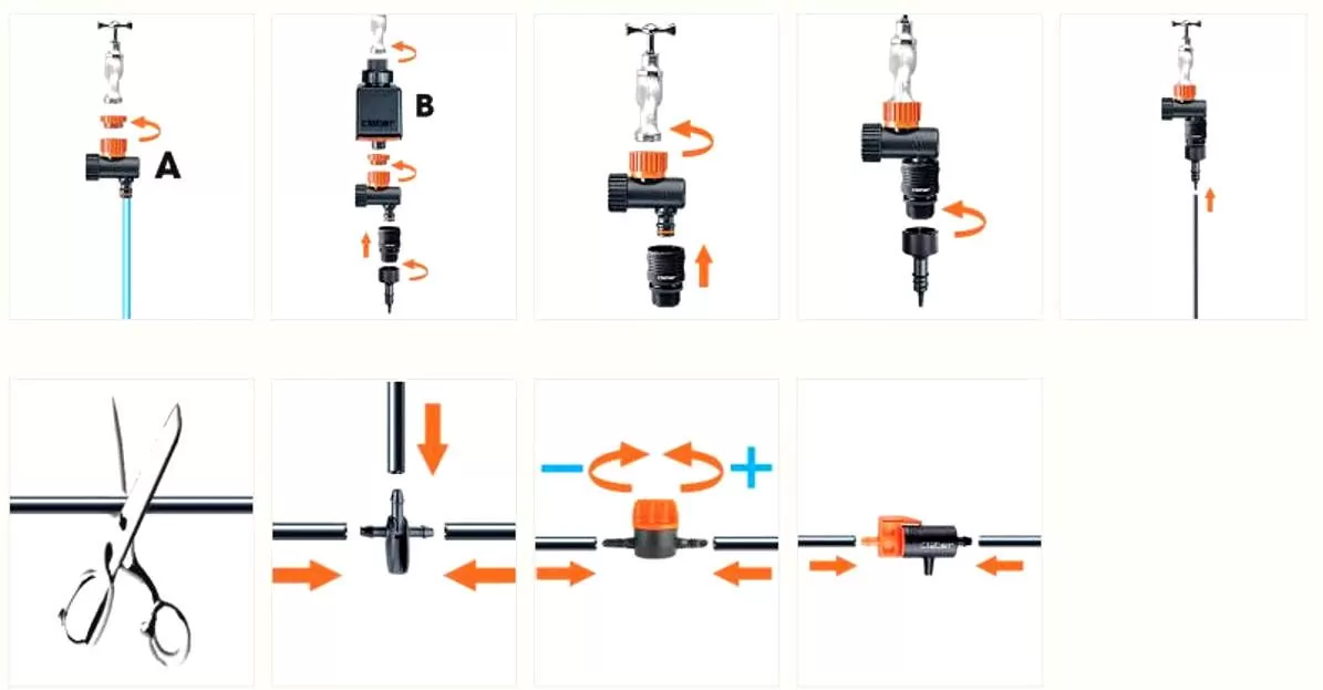 90764 kit drip 20 vasi claber