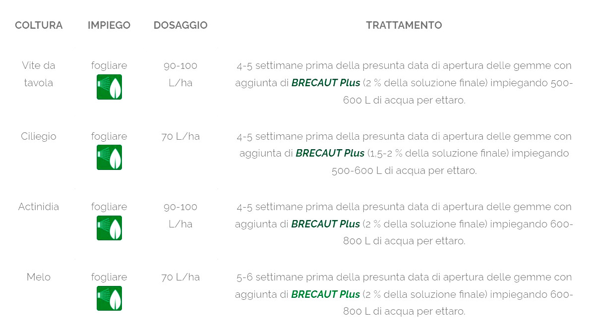 Brecaut LG soluzione di concime azotato con calcio impiego